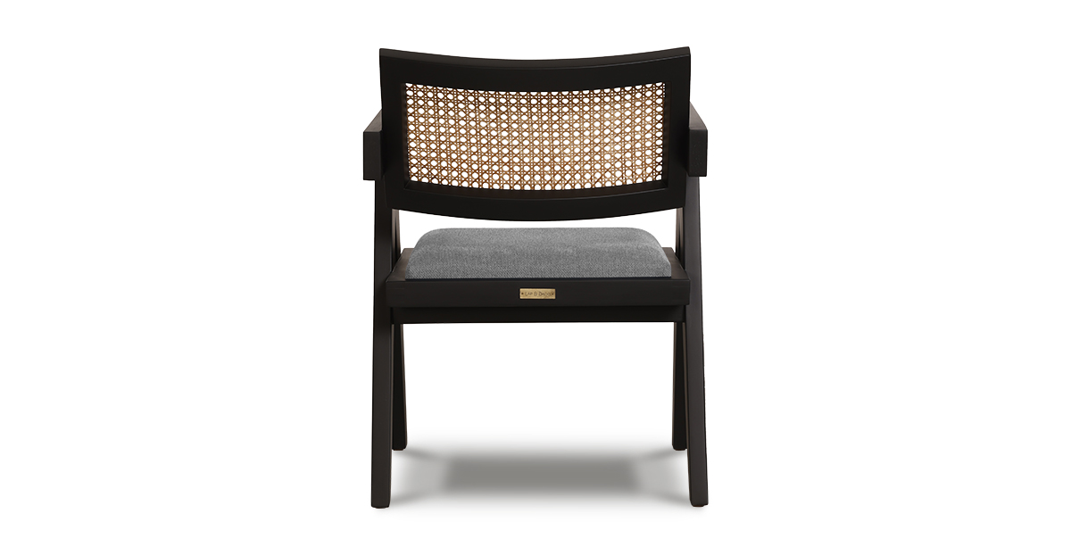 Lap and Dado Lyon Oak Armchair - Black - Bingle Gull 3