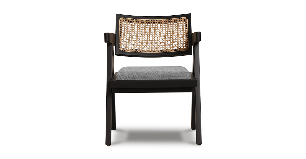 Lap and Dado Lyon Oak Armchair - Black - Bingle Gull 4