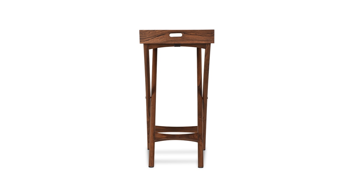 Lap and Dado Amora Teak and Rattan Tray Table 3