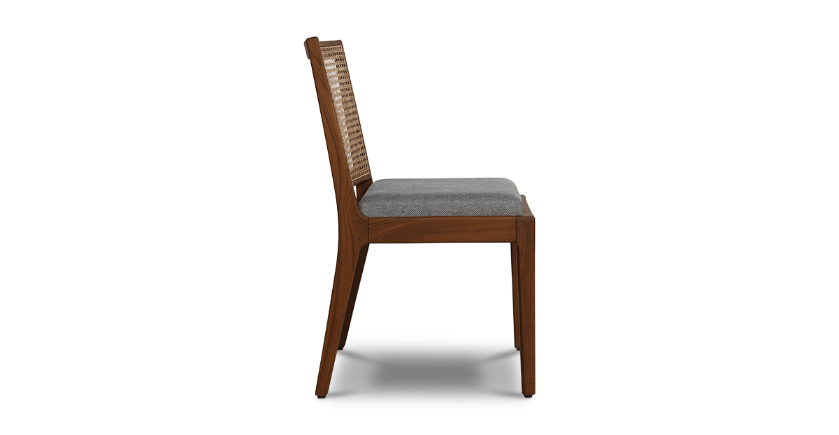 Lap and Dado Lille Teak and Rattan Dining Chair - Bingle Gull 2