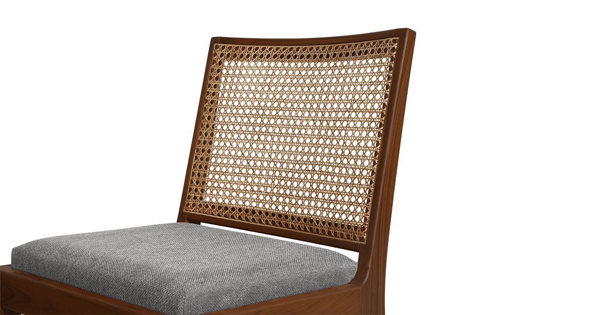 Lap and Dado Lille Teak and Rattan Dining Chair - Bingle Gull 5
