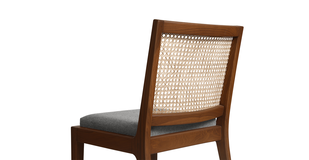 Lap and Dado Lille Teak and Rattan Dining Chair - Bingle Gull 7