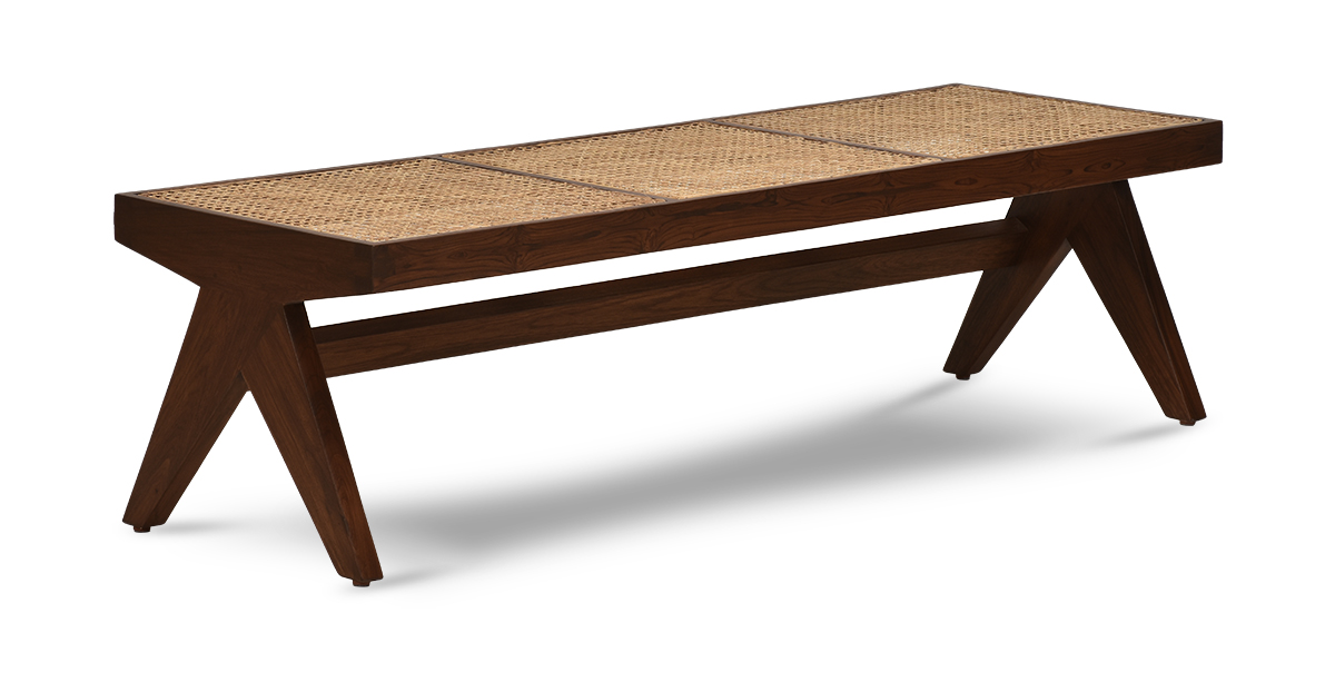 Lap and Dado Lyon Teak and Rattan Bench 2