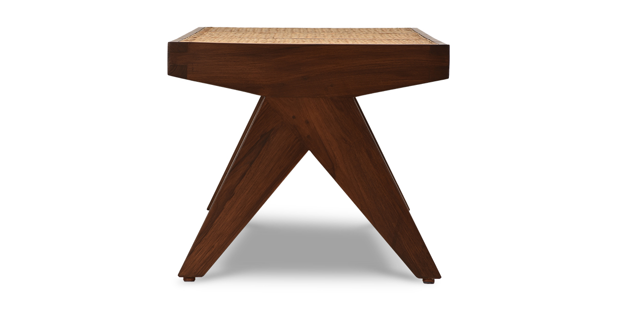 Lap and Dado Lyon Teak and Rattan Bench 3