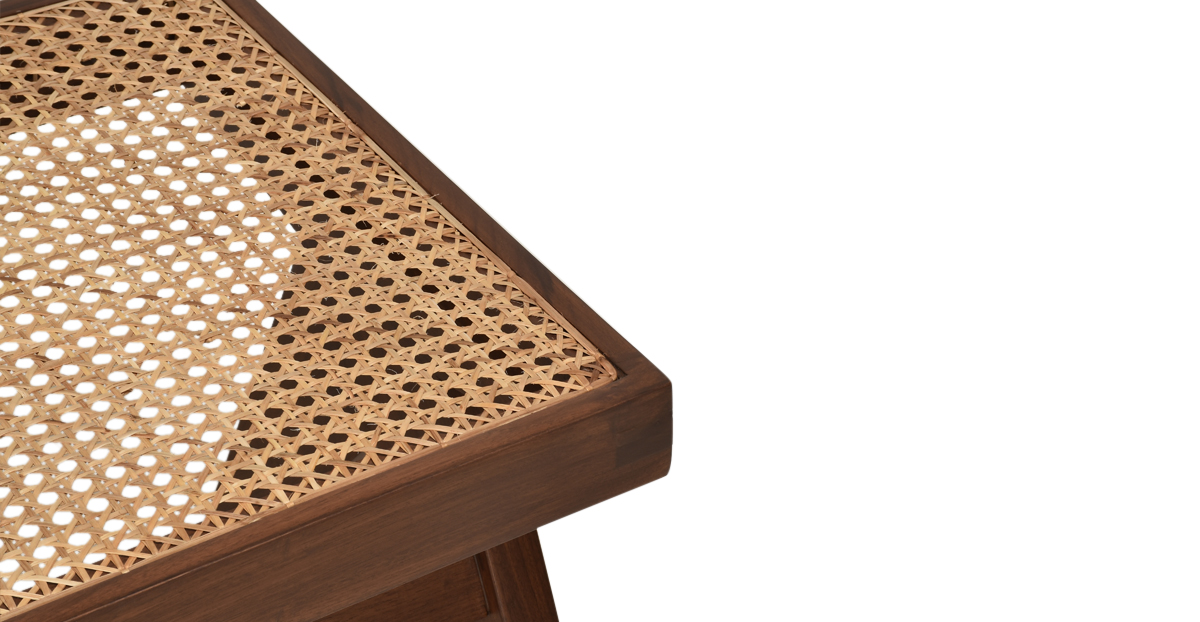 Lap and Dado Lyon Teak and Rattan Bench 7