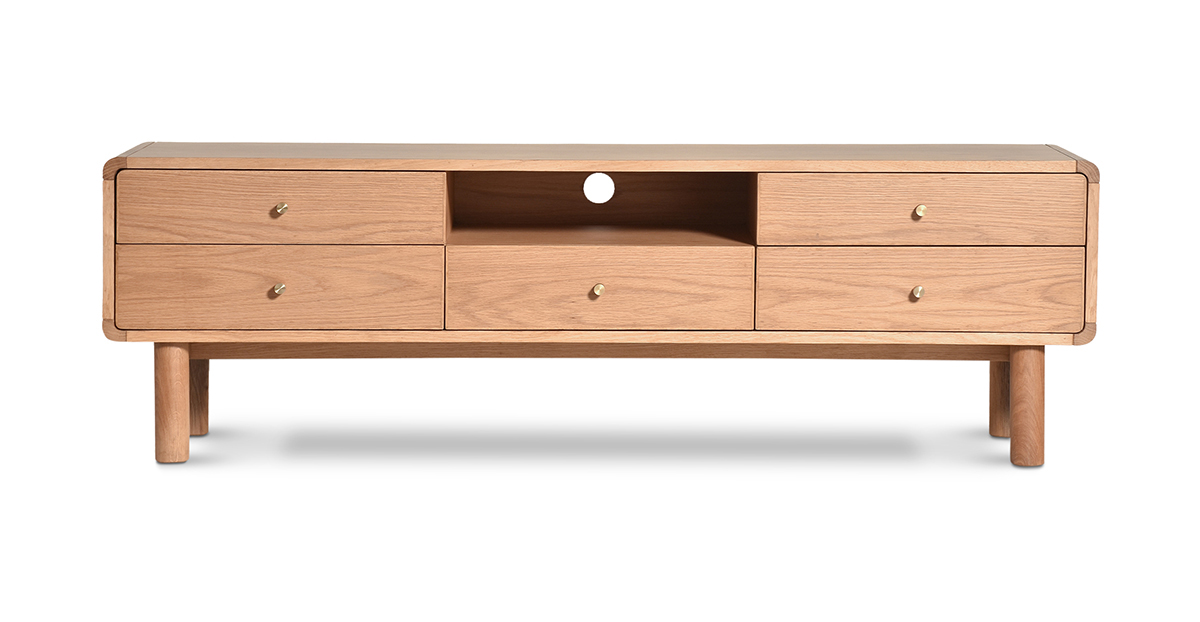 Lap and Dado Bonn Oak Media Unit 1