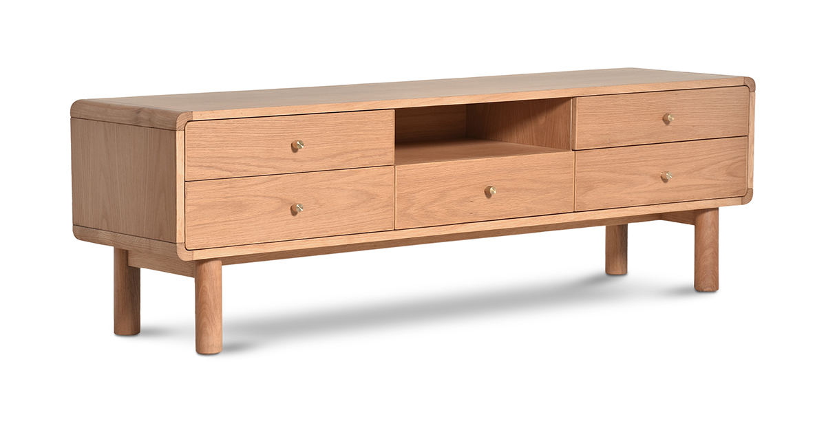 Lap and Dado Bonn Oak Media Unit 2