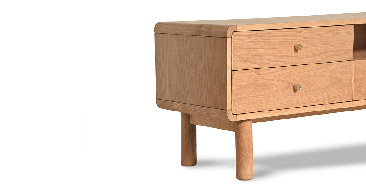Lap and Dado Bonn Oak Media Unit 5