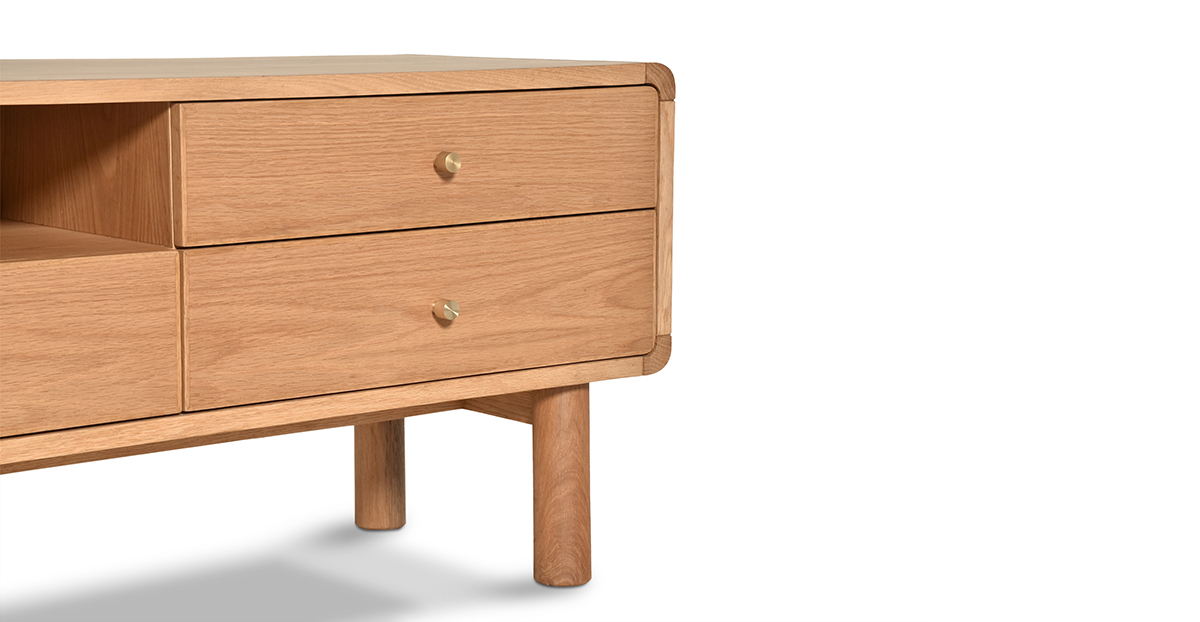 Lap and Dado Bonn Oak Media Unit 8