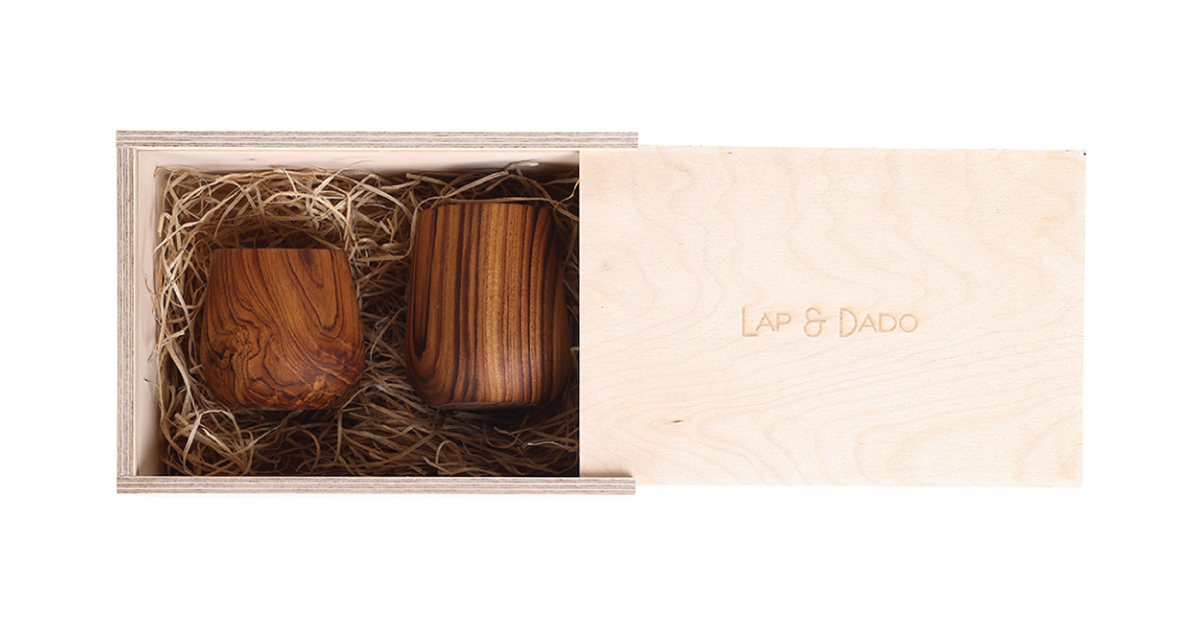 Lap and Dado Satara Teak Tea Light Holders 4