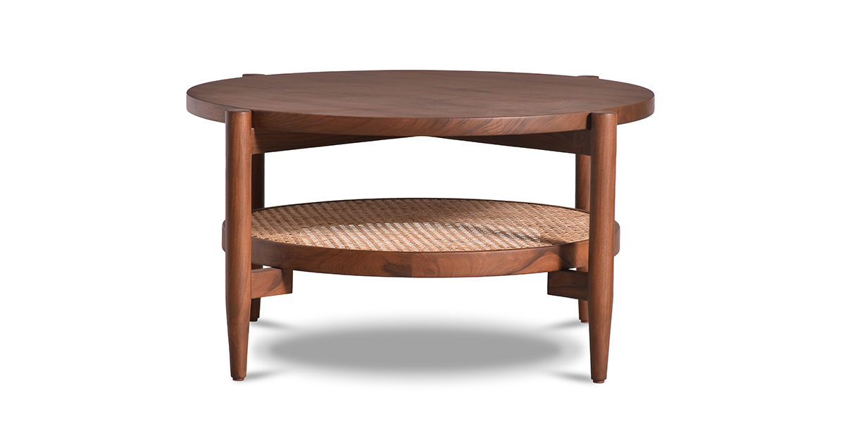 Lap and Dado Bangor Teak and Rattan Coffee Table 1