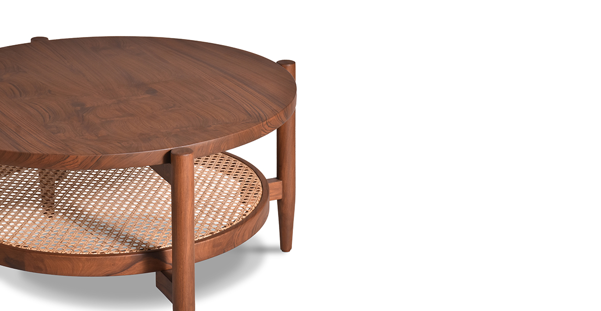 Lap and Dado Bangor Teak and Rattan Coffee Table 3