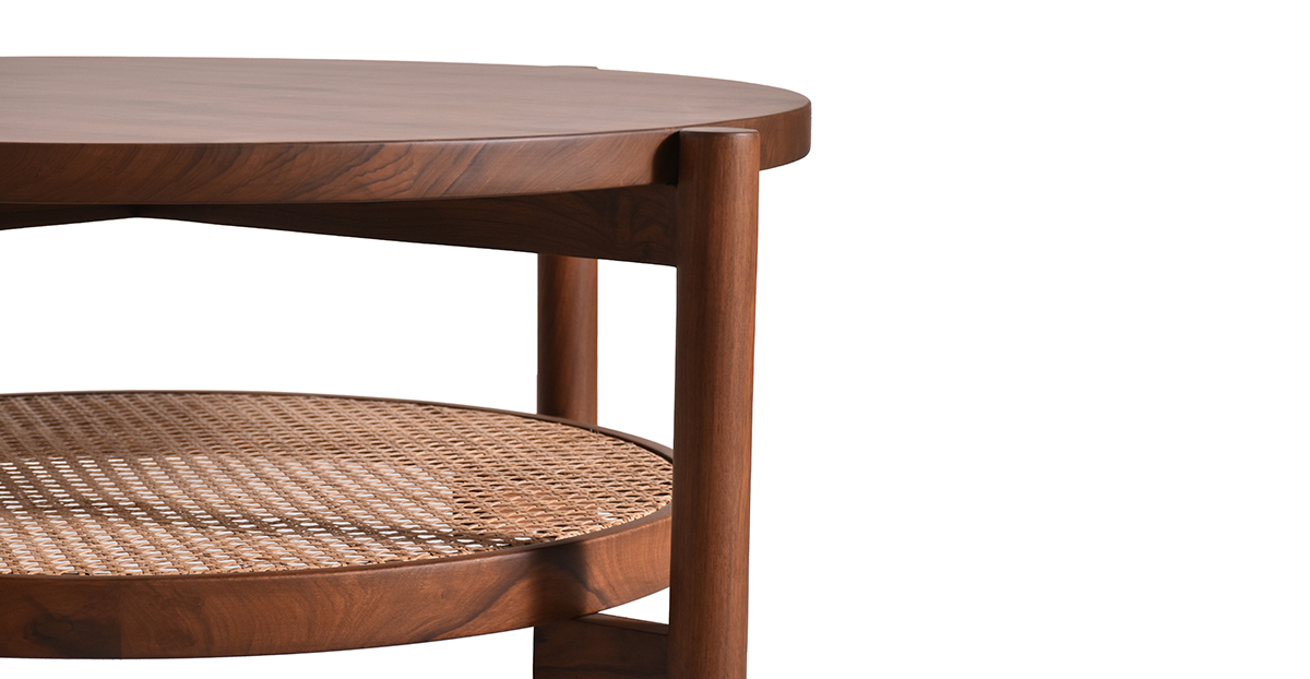 Lap and Dado Bangor Teak and Rattan Coffee Table 5