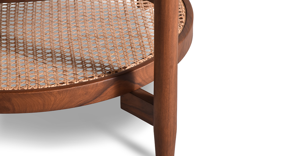 Lap and Dado Bangor Teak and Rattan Coffee Table 6