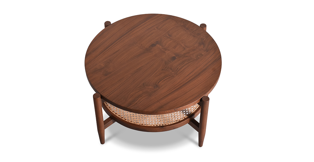 Lap and Dado Bangor Teak and Rattan Coffee Table 7