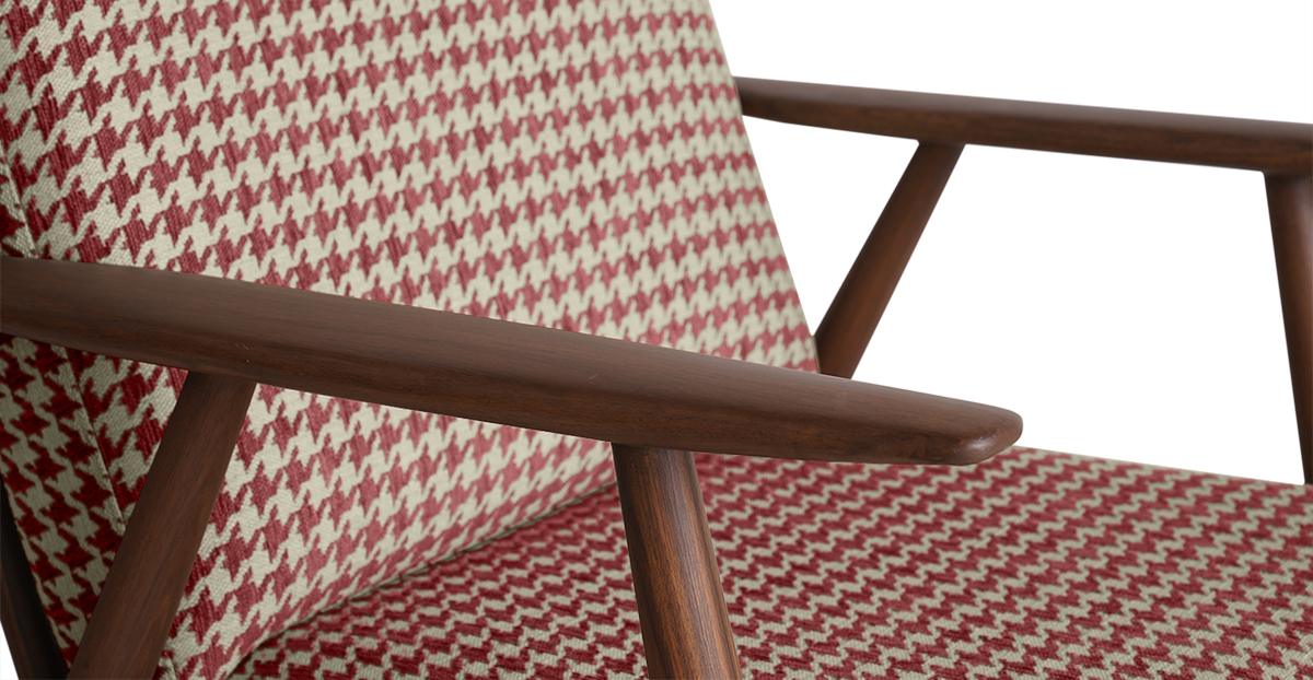 Lap and Dado Aden Teak Lounge Chair - Crimson 7