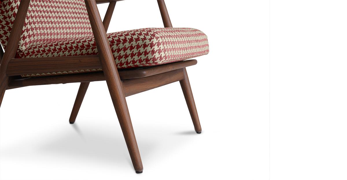 Lap and Dado Aden Teak Lounge Chair - Crimson 8