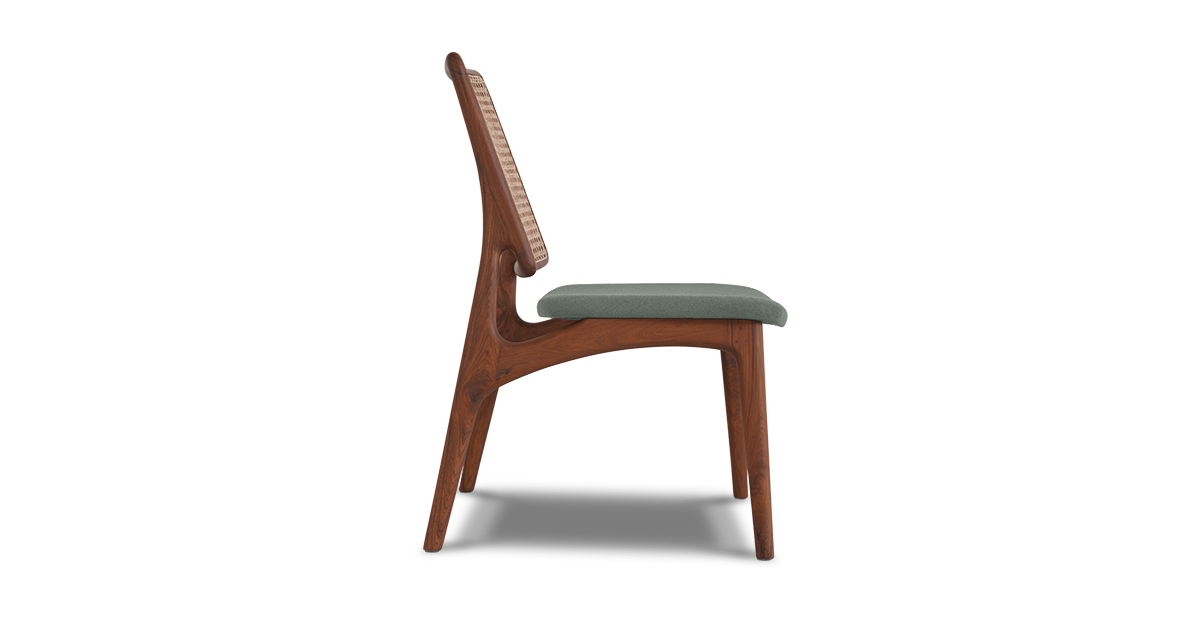 Lap and Dado Jena Teak and Rattan Dining Chair - Elton Graphite2