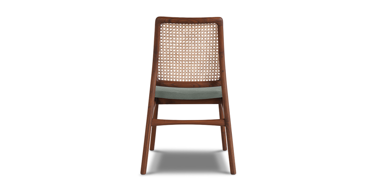 Lap and Dado Jena Teak and Rattan Dining Chair - Elton Graphite3
