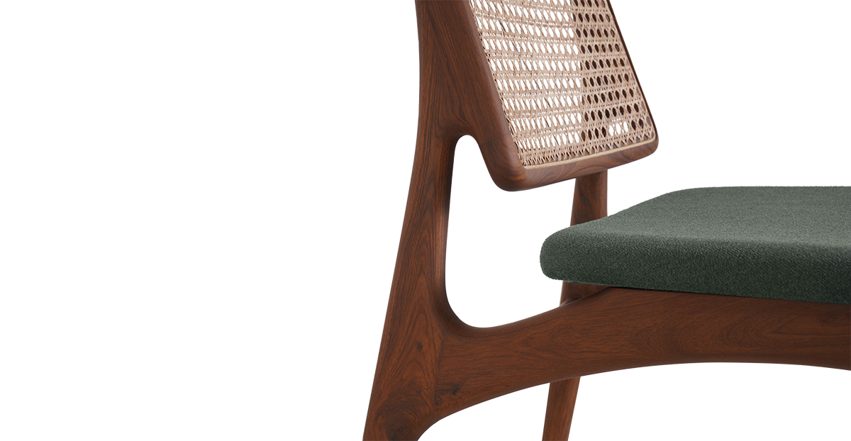 Lap and Dado Jena Teak and Rattan Dining Chair - Elton Graphite6