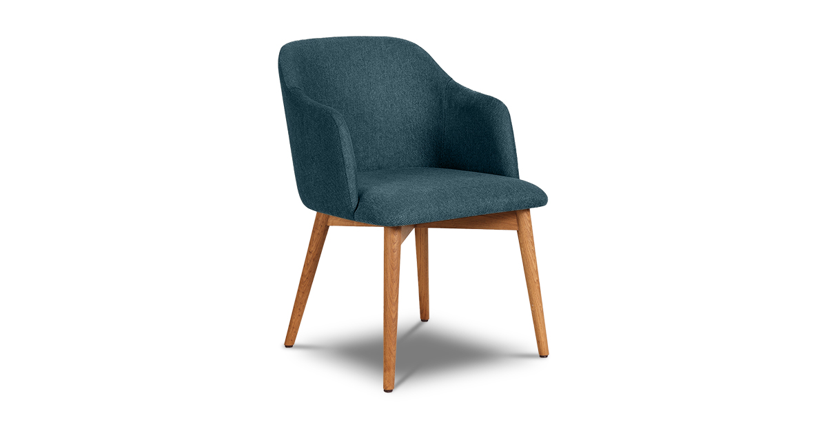 Lap and Dado Cali Oak Armchair - Bingle Sapphire 1