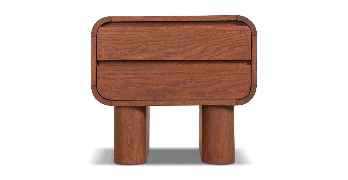 Juno Oak Side Table - Teak Finish | Lap & Dado