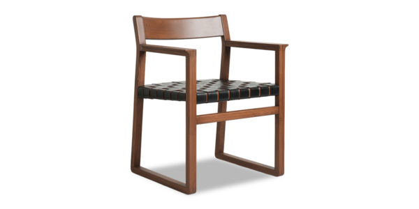 Reno Teak Leather Armchair