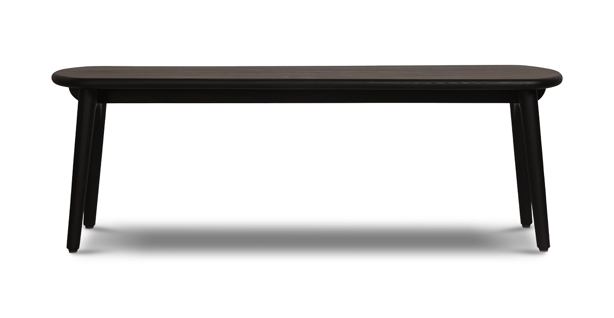 Lap and Dado Sumy Ash Bench - Black Finish 1