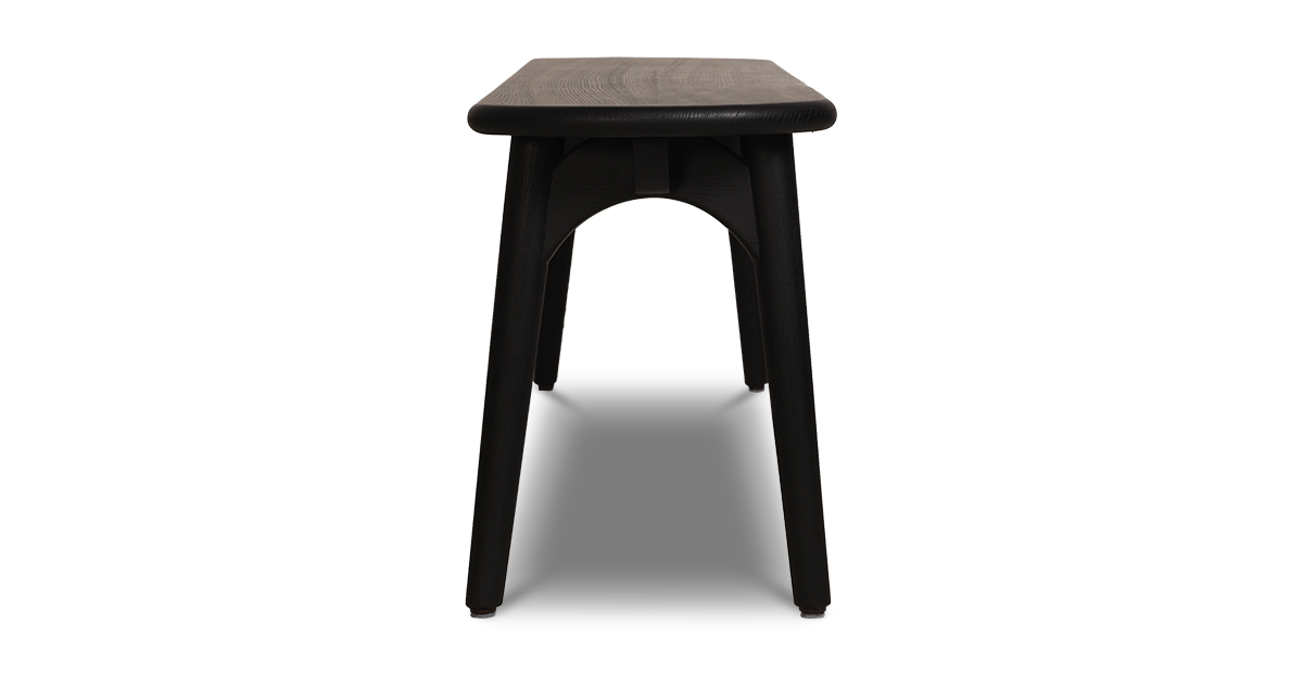 Lap and Dado Sumy Ash Bench - Black Finish 3