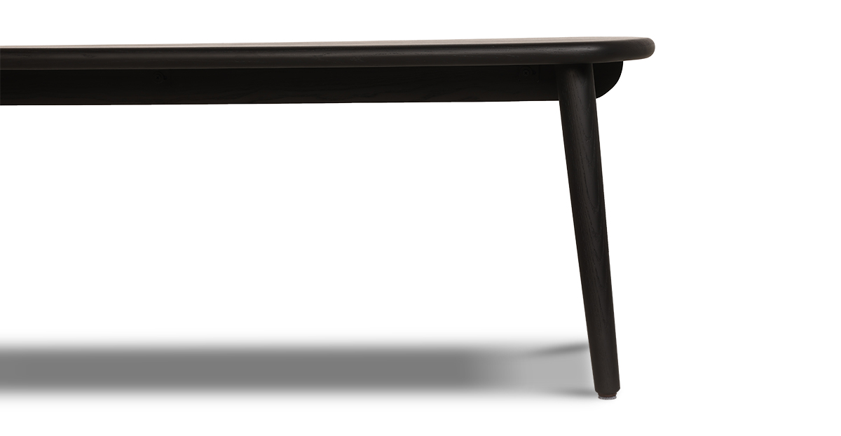 Lap and Dado Sumy Ash Bench - Black Finish 6