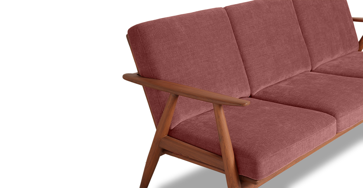 Lap and Dado Aden Teak Sofa - Copeland Brick 6