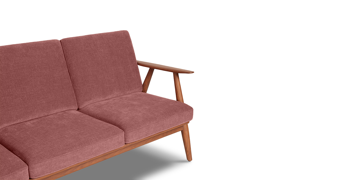 Lap and Dado Aden Teak Sofa - Copeland Brick 7