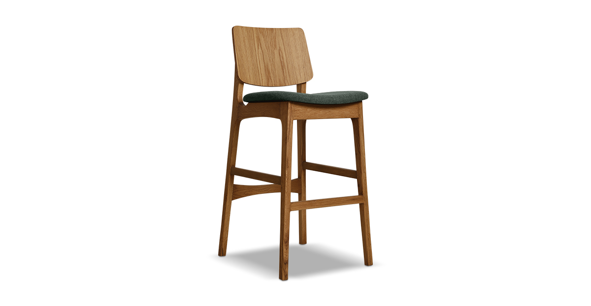 Lap and Dado Devon Oak Barstool - Bingle Pine 1