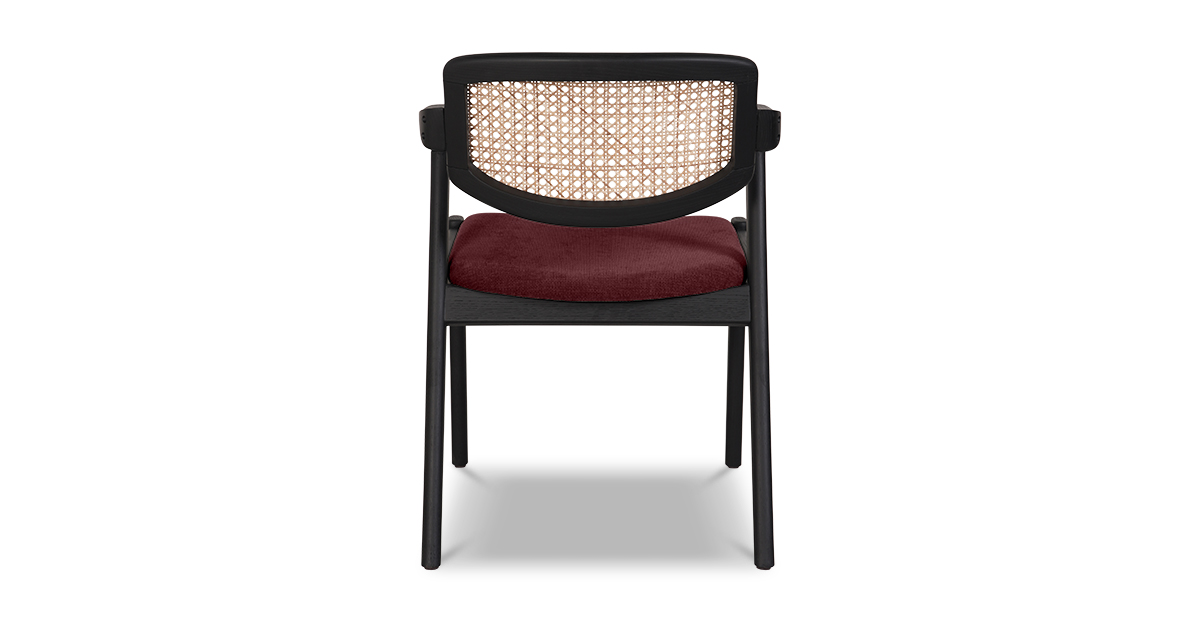Lap and Dado Faro Oak and Rattan Chair Black - Copeland Sumac 3