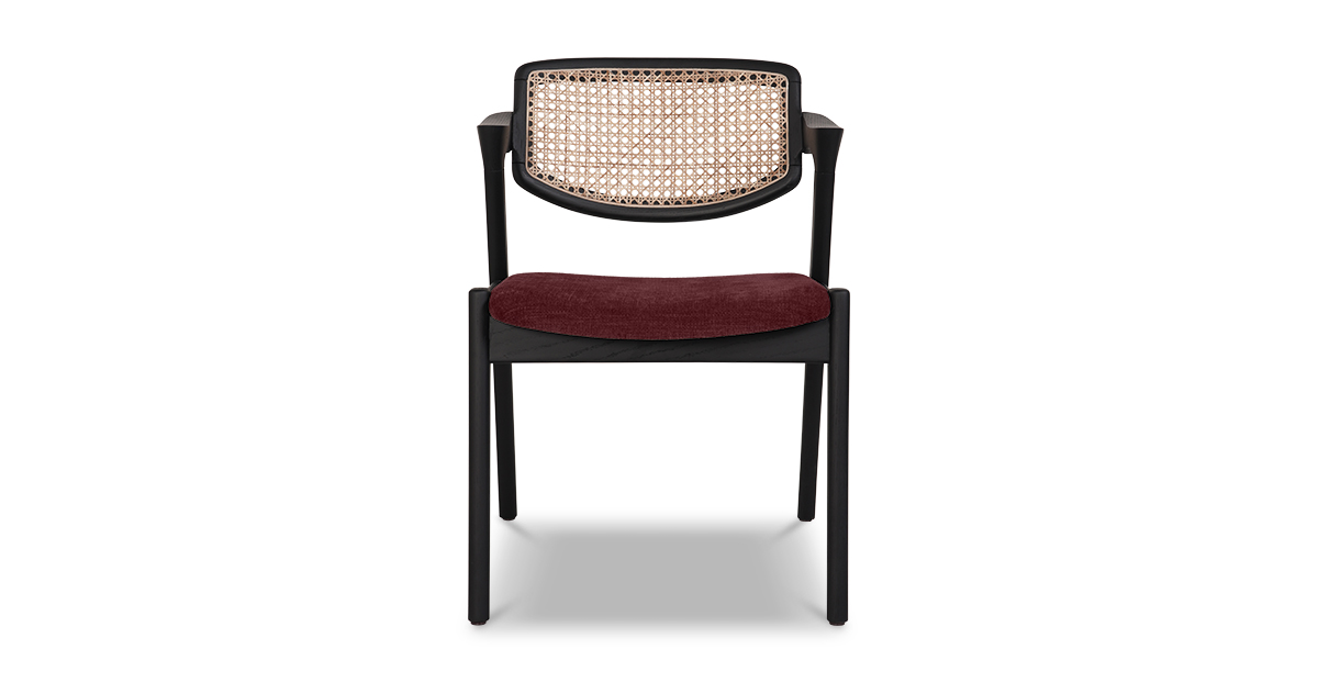 Lap and Dado Faro Oak and Rattan Chair Black - Copeland Sumac 5
