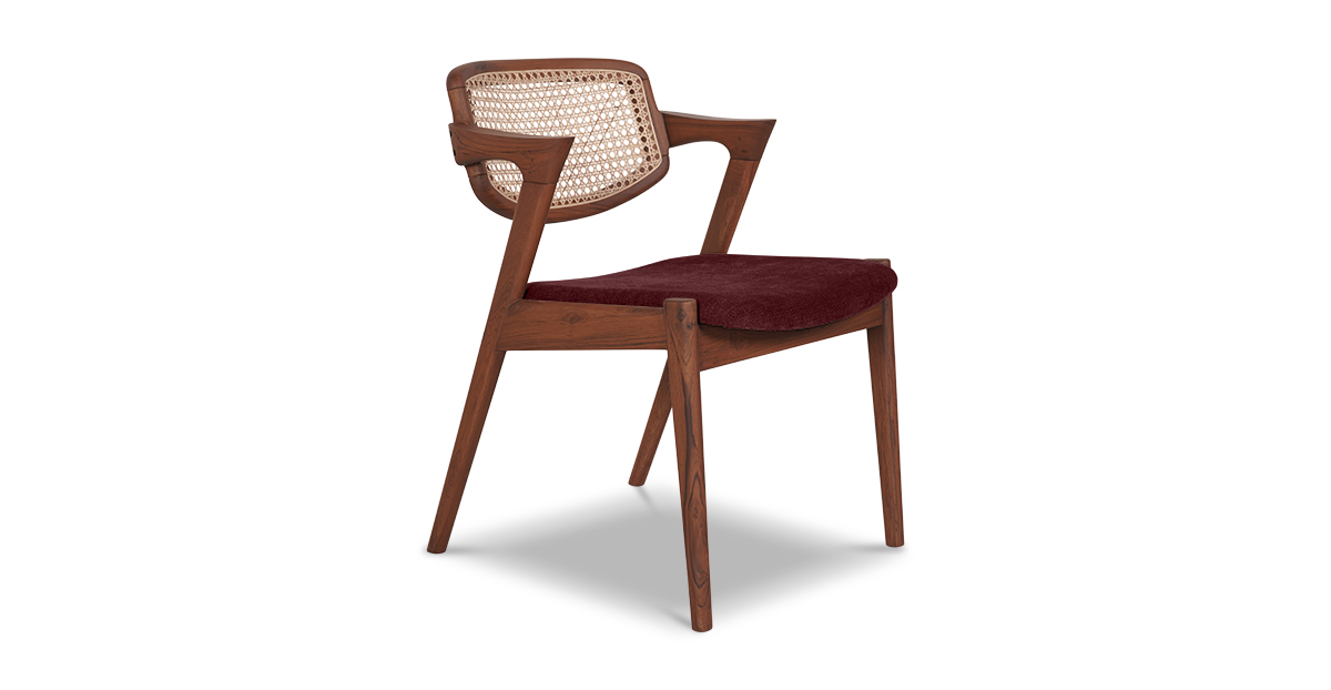 Lap and Dado Faro Teak and Rattan Chair - Copeland Sumac 1
