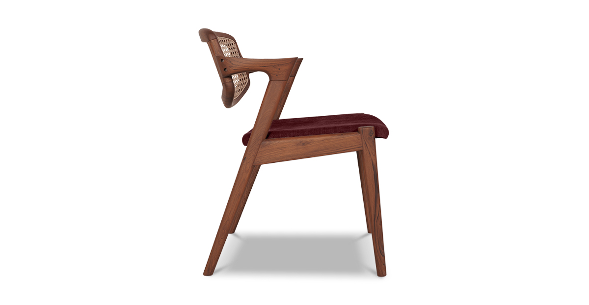 Lap and Dado Faro Teak and Rattan Chair - Copeland Sumac 2