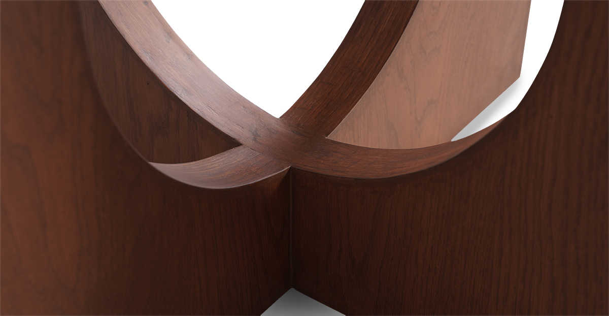 Lap and Dado Franca Dining Table - Teak Finish 5