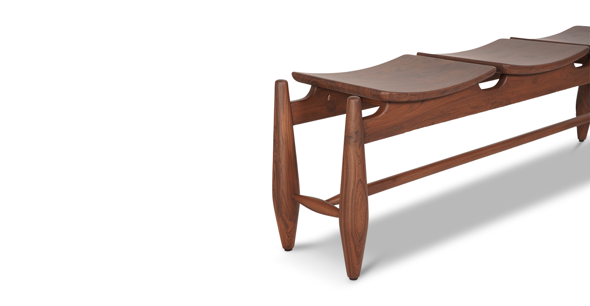 Lap and Dado Galle Teak Bench 5