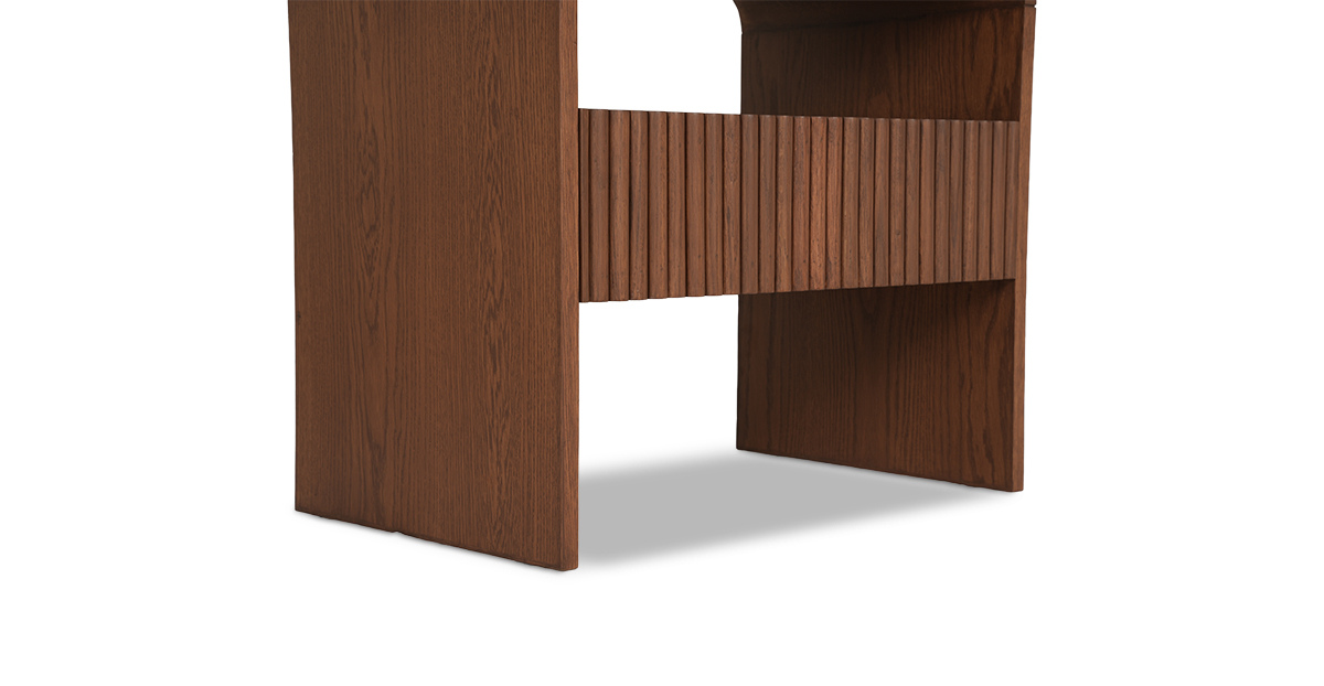 Lap and Dado Bowie Oak Side Table - Teak Finish 8