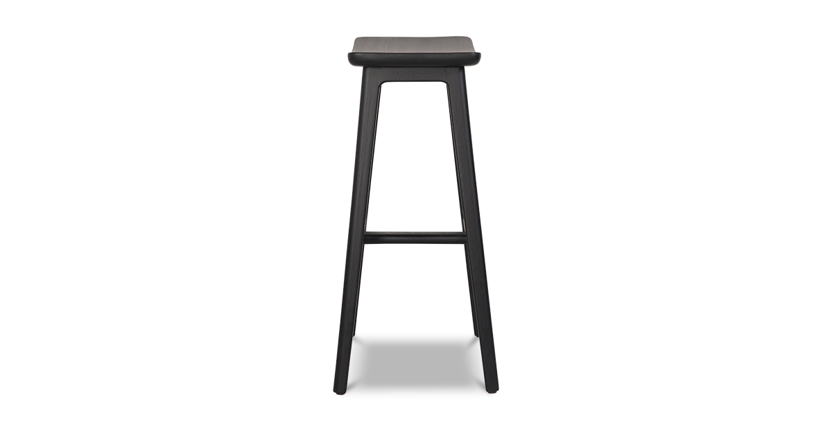 Lap and Dado Nara Oak Bar Stool - Black 3