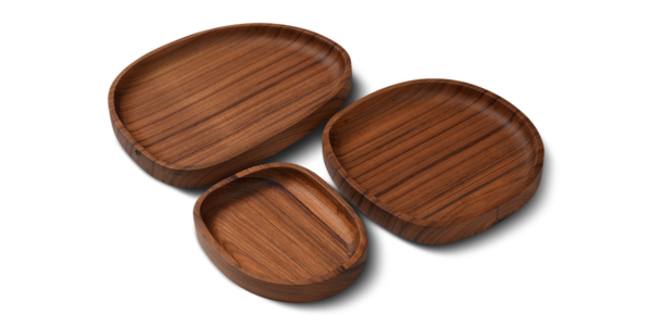 Inca Teak Tray - Set of 3