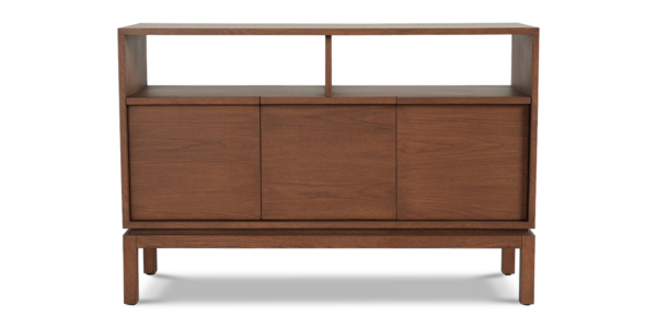 Toledo Oak Vinyl and Turntable Unit - Teak Finish